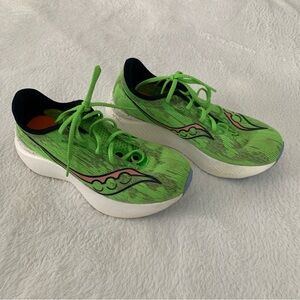 Women’s 8.5 SAUCONY Endorphin Pro 3 Invader Green Neon Running Sneakers Shoes
